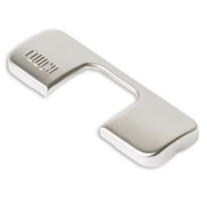 Hinge cup cover cap TCH-10000 C.C.N02.LX with nickel-plated finish to conceal hinge cups and enhance cabinet interior appearance