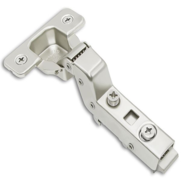 Inset latch soft-close 3D cabinet hinge TCH-11307 i.45.D with press-in dowels and cam adjustment for flush mount cabinetry