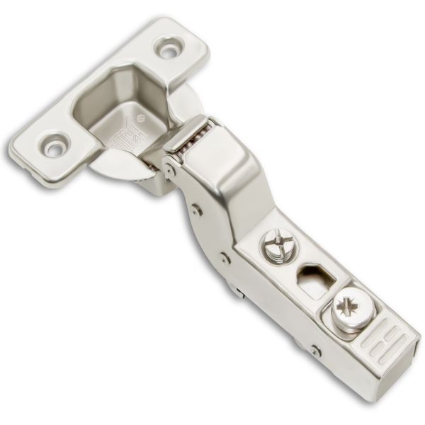 Inset soft push-to-open 3D cabinet hinge TCH-11502 i.45.S with clip-on mount and cam adjustment for handleless inset doors