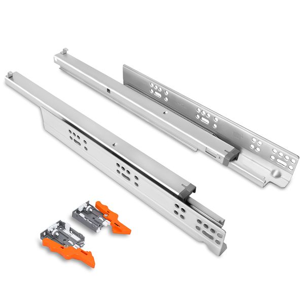 19mm Soft-Close Undermount Drawer Slides TCH-23103 19.3D with concealed design for frameless and face frame cabinets, 75 lb capacity, smooth silent operation