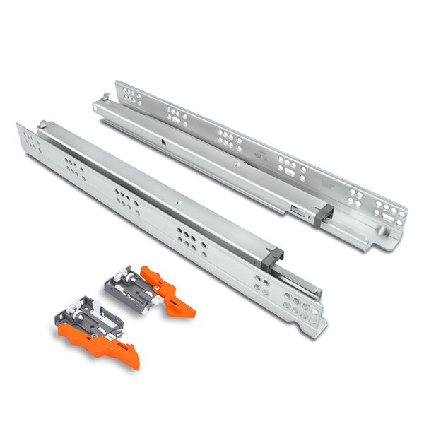 16mm soft-close undermount concealed drawer slides TCH-23104 16.3D for frameless or face frame cabinets with 75 lb load capacity