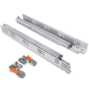 16mm Soft-Close Standard Duty Undermount Drawer Slides TCH-23105 16.3D with 100 lb capacity for frameless and face frame cabinets