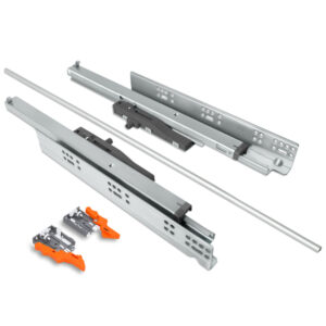 16mm Push-Open Synchronized Undermount Drawer Slides TCH-23303.S 16.3D for wide drawers over 600mm with 75 lb capacity and smooth synchronized motion