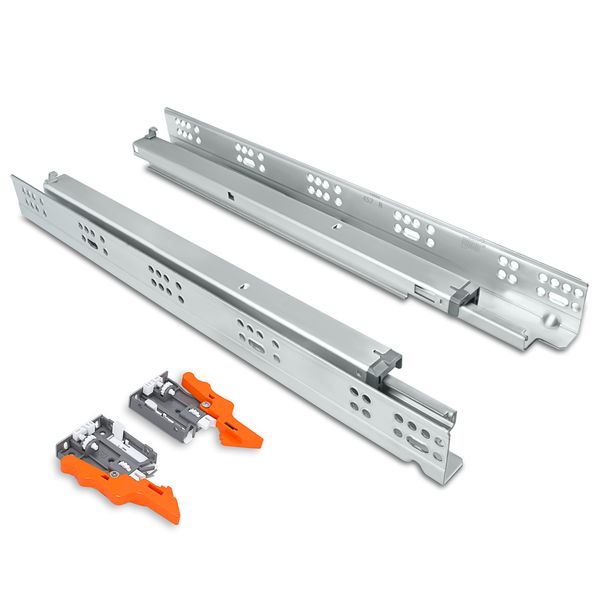 19mm Push-Open Undermount Drawer Slides TCH-23304 19.3D with 75 lb capacity for frameless and face frame cabinets