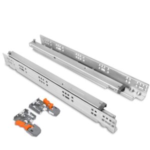 19mm Push-Open Standard Duty Undermount Drawer Slides TCH-23305 19.3D with concealed undermount design and 100 lb capacity for frameless and face frame cabinets