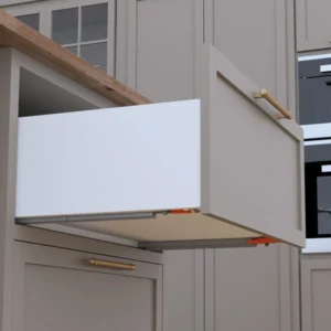 TCH-23104 short arm undermount slide fitted to a drawer