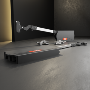 Side view of the TCH-311013 325.S bi-folding arm assembly